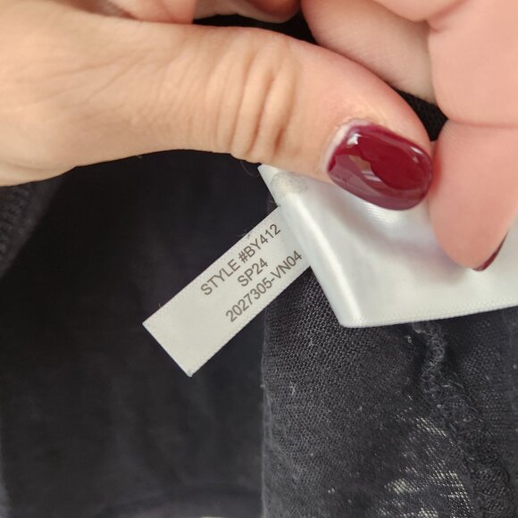 J. Crew Black Linen Tee 100% Linen Nautical Relaxed Lagenlook Women's M - Picture 6 of 6